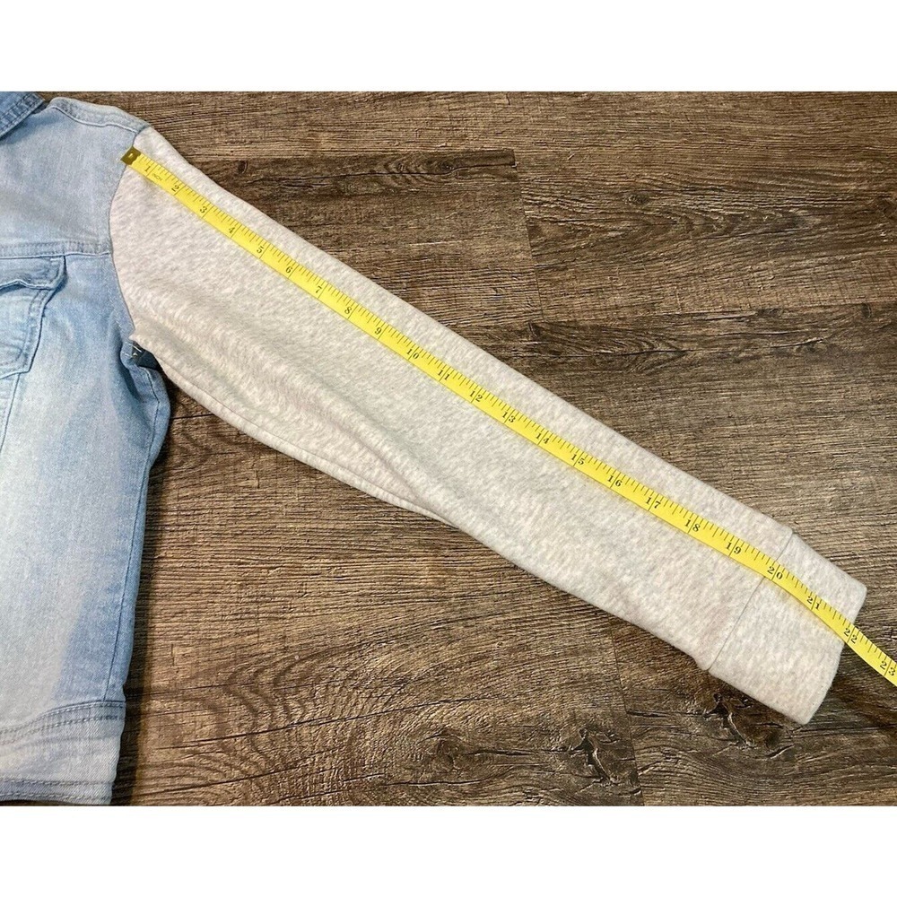 Wallflower The Dreamer Fit Button Up Denim Jacket Hoodie Size M - Picture 5 of 10